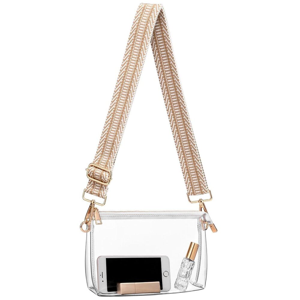 Clear Purse for Women - Stadium Approved Crossbody Bag, Small Stadium Bag